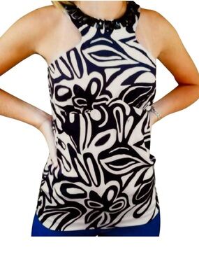 Trina Turk Silk Halter Top